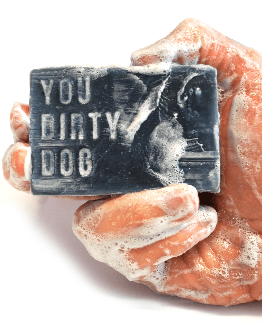 You Dirty Dog Soap with Concrete Soap Dish You Dirty Dog Soap with Concrete Soap Dish