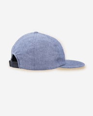 Perry 6-Panel Cap Light Indigo Herringbone