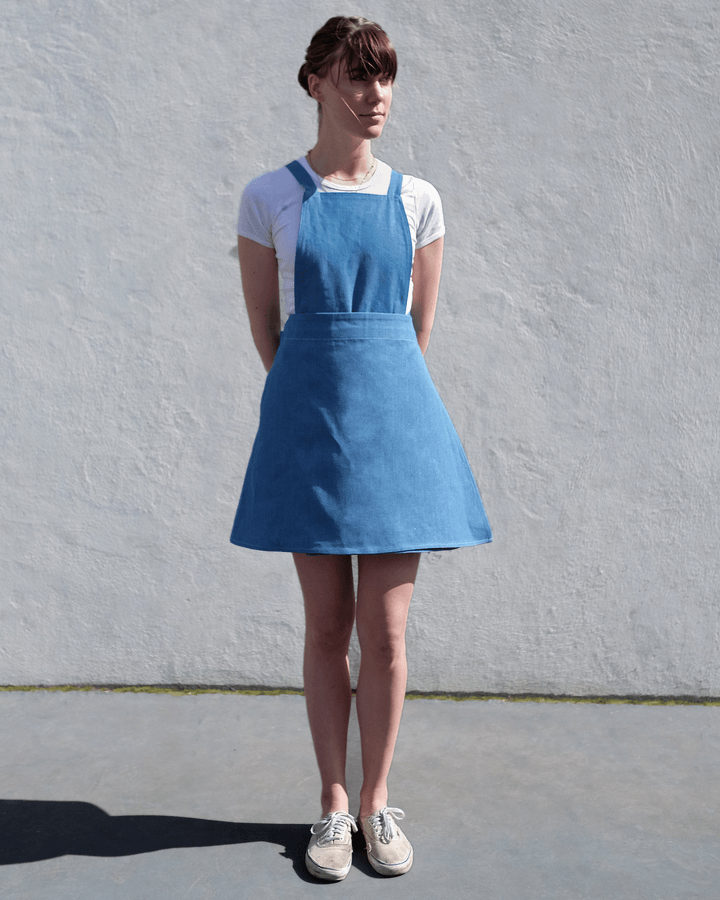 Trinity Denim Overall Dress with Removable Skirt Marine Trinity Denim Overall Dress with Removable Skirt Marine
