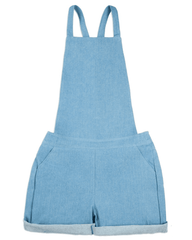 Trinity Denim Overall Dress with Removable Skirt Marine