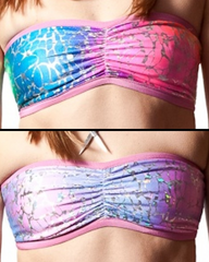 Reversible Bandeau Cotton Candy And Rainbow Tie-Dye