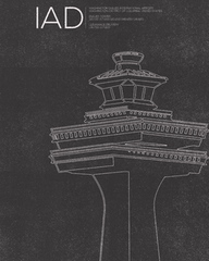 Air Traffic Control Tower Art Print IAD