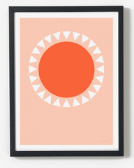 Orange Sun Art Print
