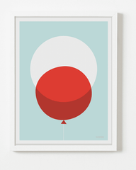 Big Red Balloon Art Print