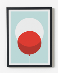 Big Red Balloon Art Print