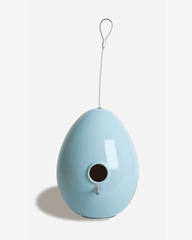 Egg Bird House Light Aqua