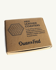 Hexagon Leather Coasters
