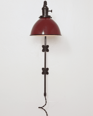 Brass Pipe Sconce Red