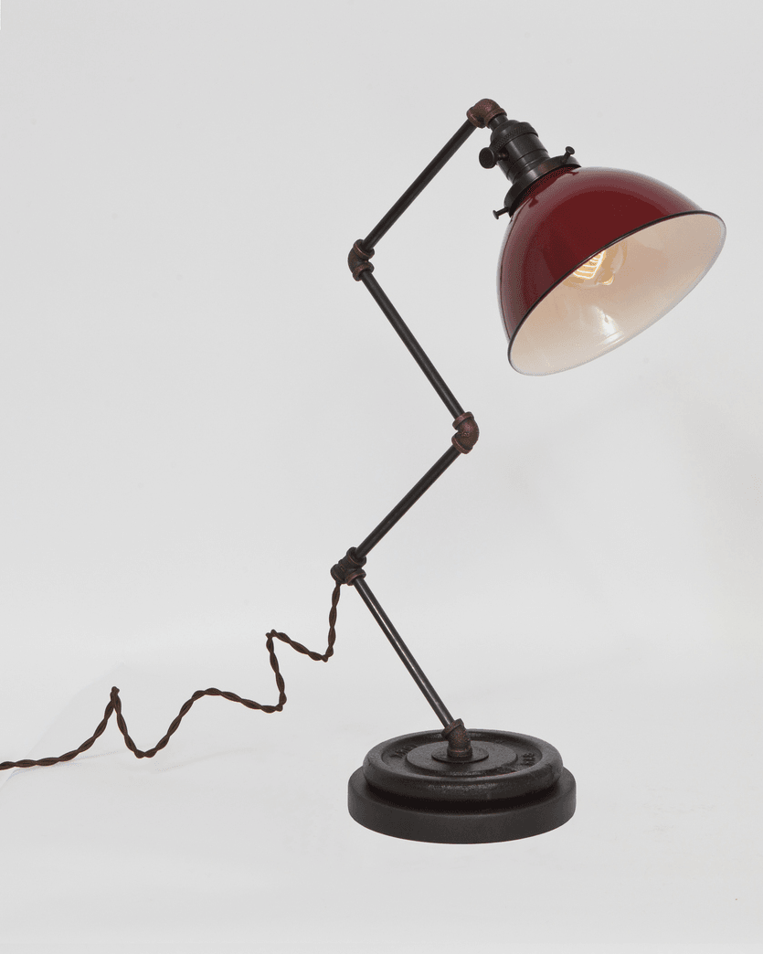 Zig Brass Desk Lamp Red