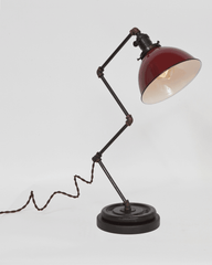 Zig Brass Desk Lamp Red