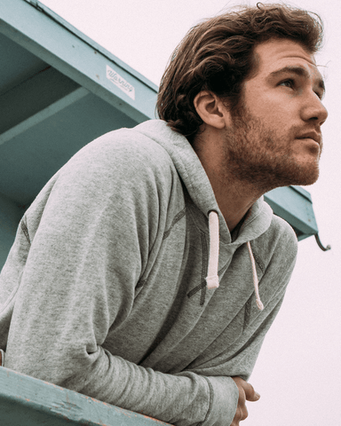 French Terry Pullover Hoodie Natural