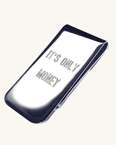 It's Only Money Sterling Silver Plated Money Clip