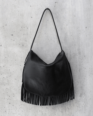 Moto Fringe Hobo Bag