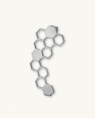 Honeycomb Ear Jacket Sterling Silver